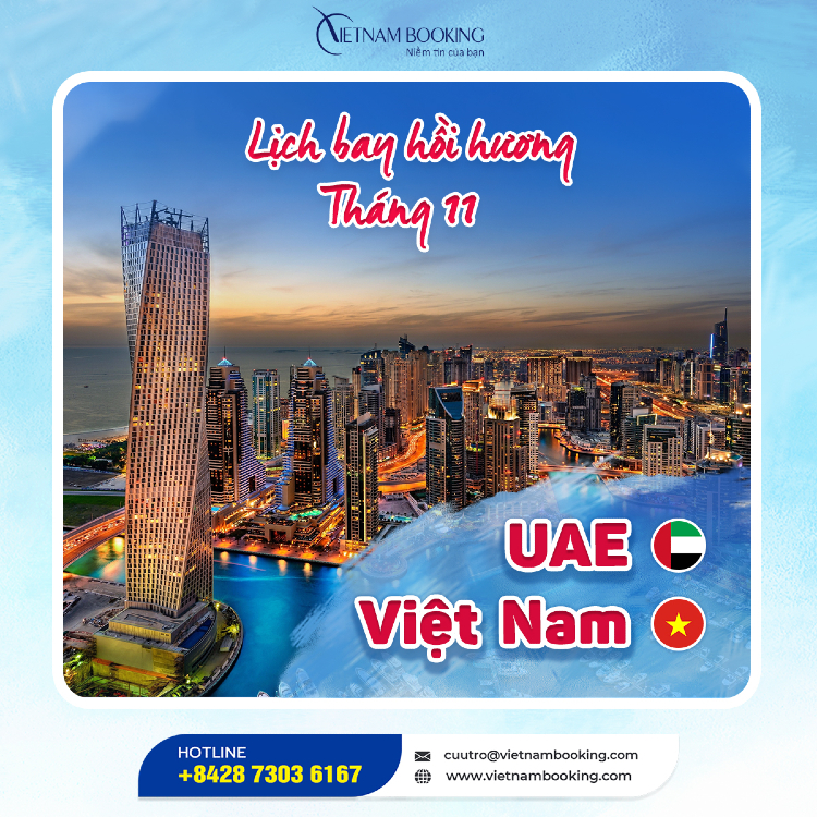 vé máy bay từ Dubai về Việt Nam